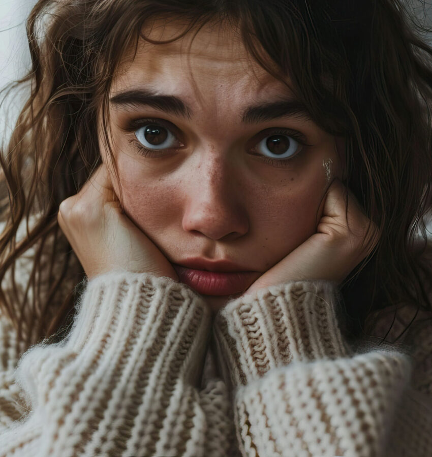 Woman seeking mental health care for depression and addiction in Los Angeles, CA