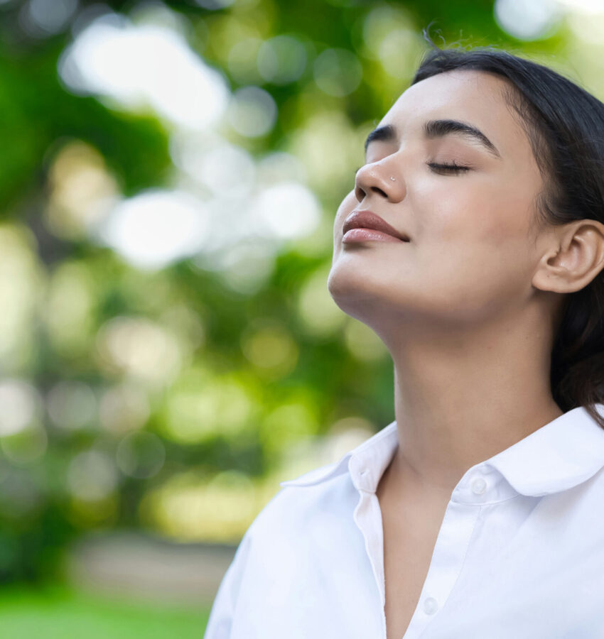 Woman feeling calm after her depression treatment session in Los Angeles, CA Woman feeling calm after her depression treatment session in Los Angeles, CA