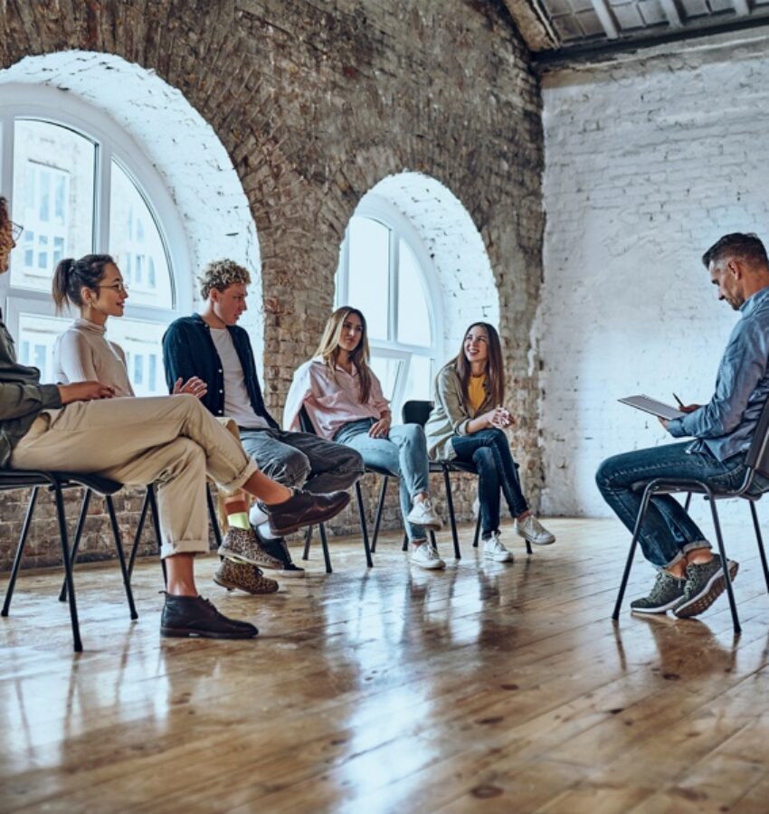 A group therapy session for substance abuse in Los Angeles, CA.