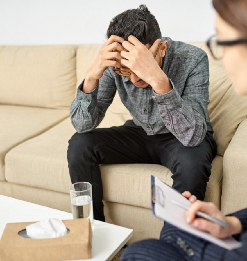 Man seeking help through cognitive-behavioral therapy in Los Angeles, CA Man seeking help through cognitive-behavioral therapy in Los Angeles, CA